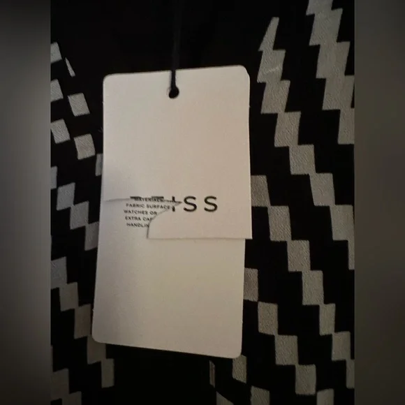 Reiss Tia Black and White Striped Mini Dress NWT - Picture 11 of 14